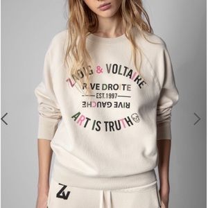 NWT👕 Zadig & Voltaire Upper Blason Brode Cotton Sweatshirt SZ-XS